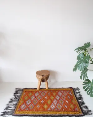 Vintage Mini Turkish Kilim Rug 2'10"x5'2