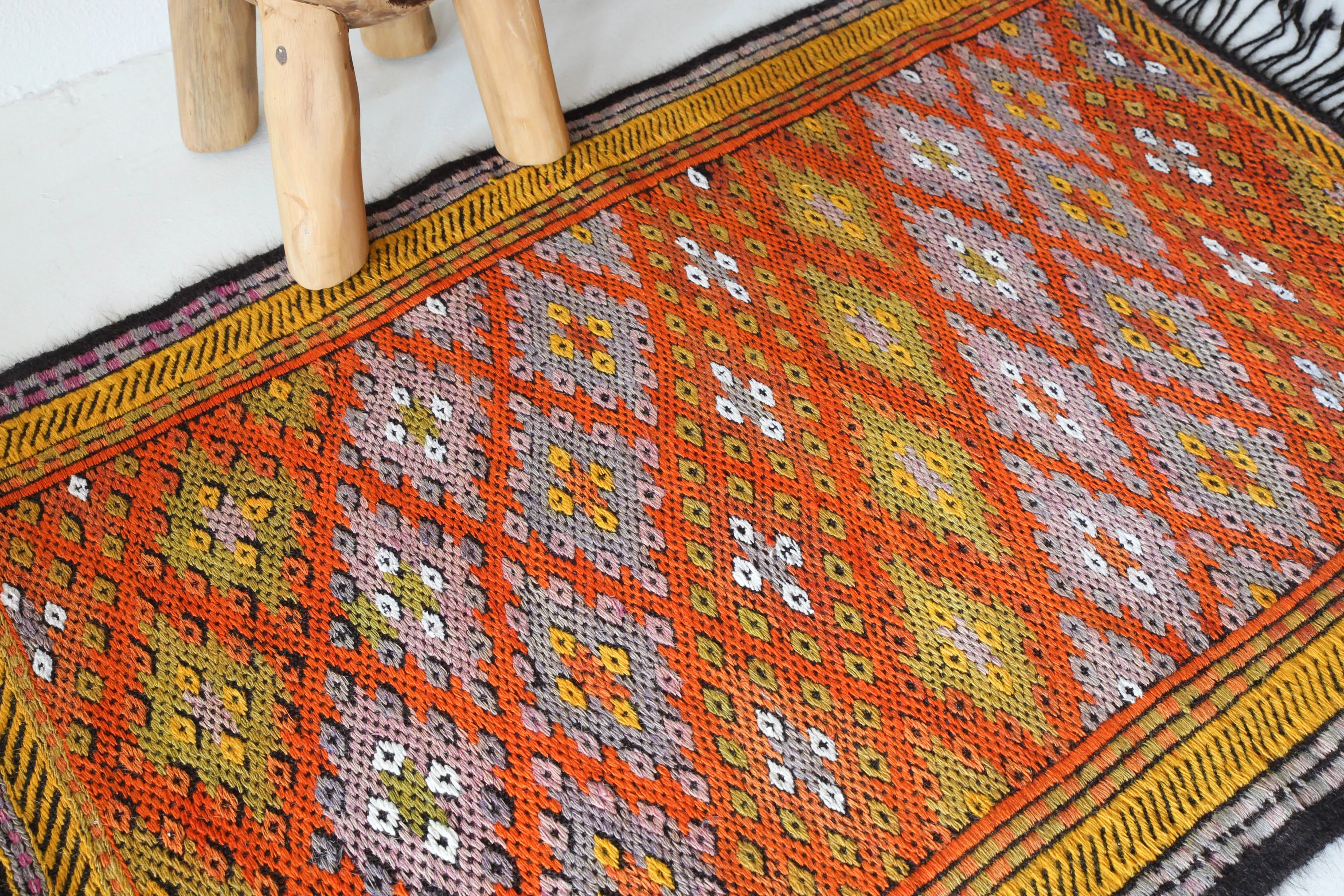 Vintage Mini Turkish Kilim Rug 2'10"x5'2