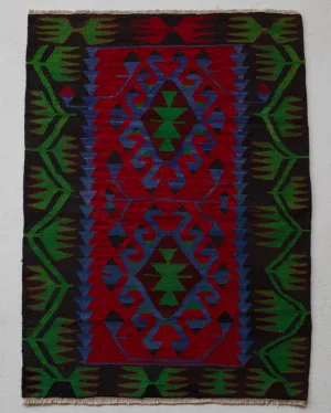 Vintage Oushak Kilim Rug 3'x4'5"