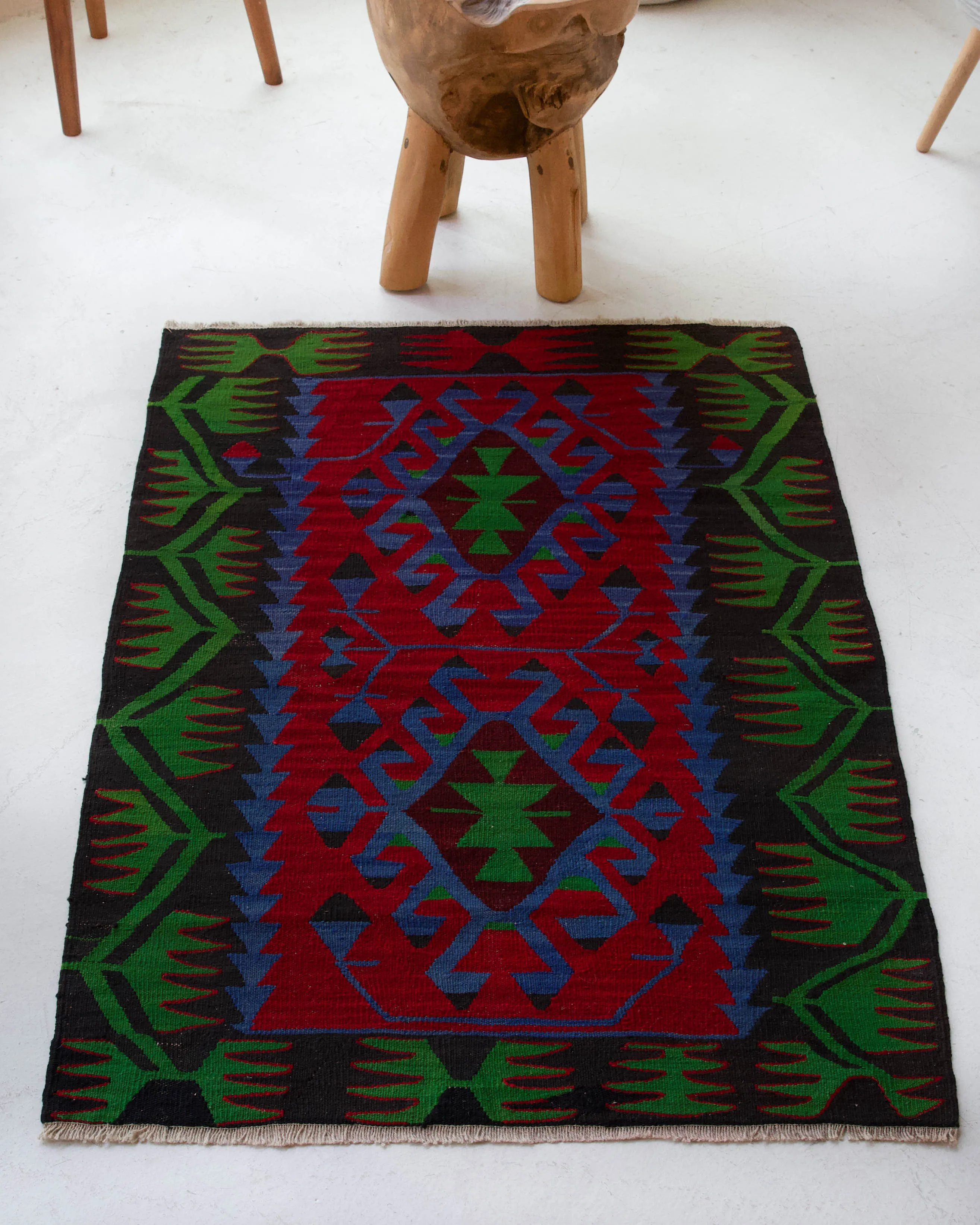 Vintage Oushak Kilim Rug 3'x4'5"