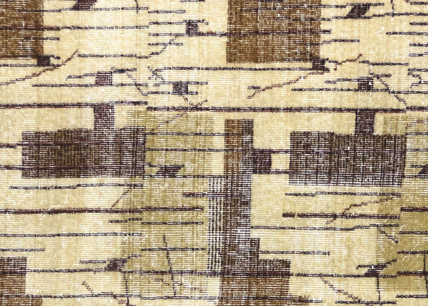 Vintage Turkish Mid-Century-Modern Runner - 3'6" x 9'6"