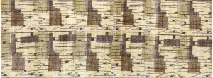 Vintage Turkish Mid-Century-Modern Runner - 3'6" x 9'6"