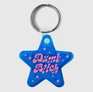 Vinyl Star "Dumb Bitch" Keychain