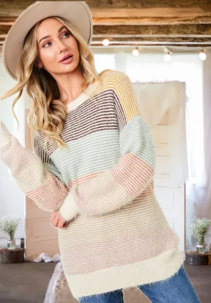 Walking the Line Sweater in Multi