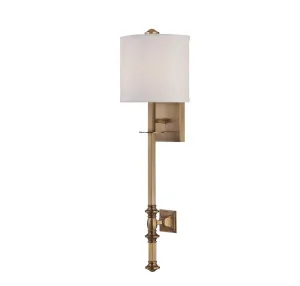 Warm Brass 1 Light Wall Sconce
