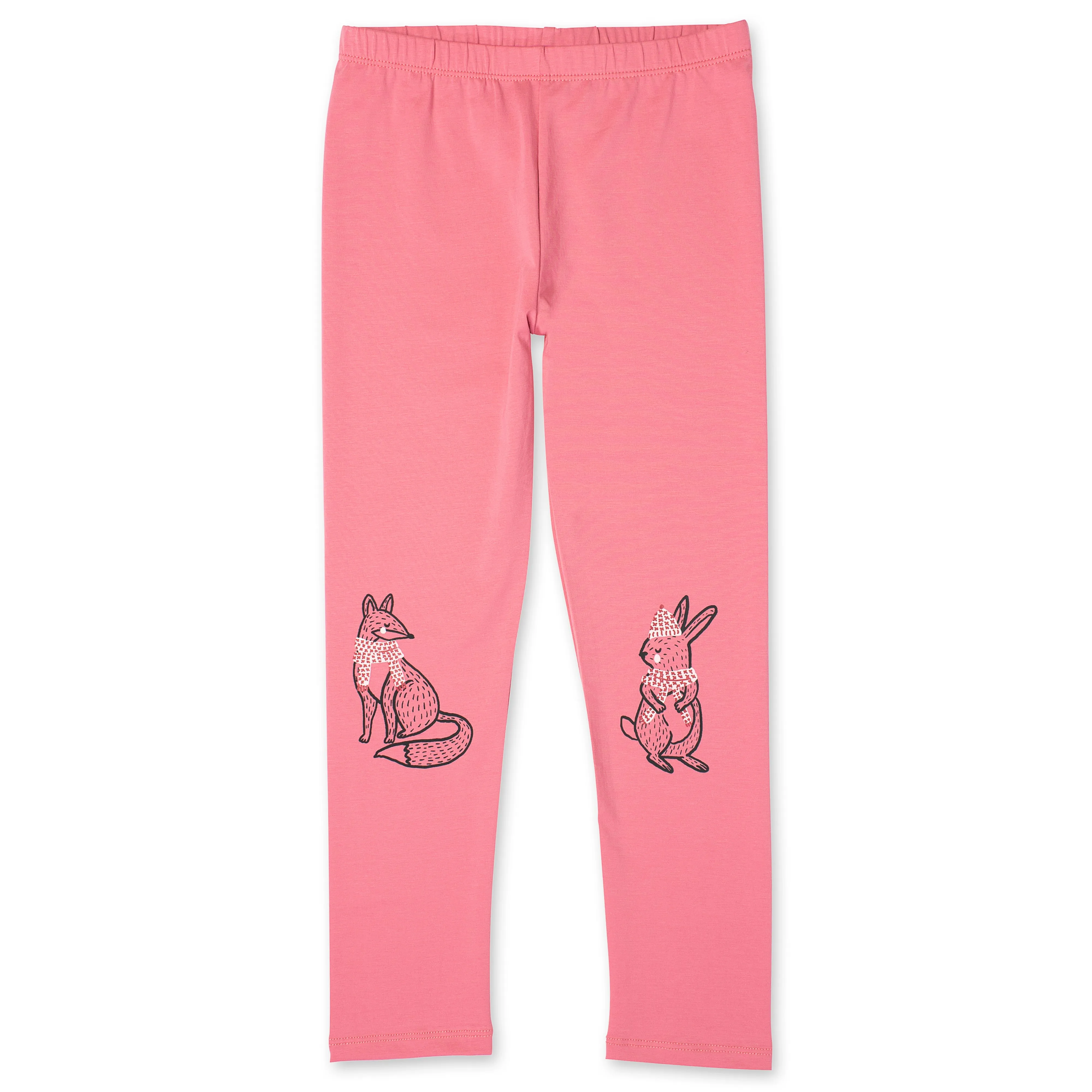 Warm Forest Friends Tights - Rose