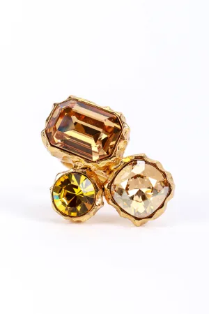 Warm Mixed Cut Crystal Ring