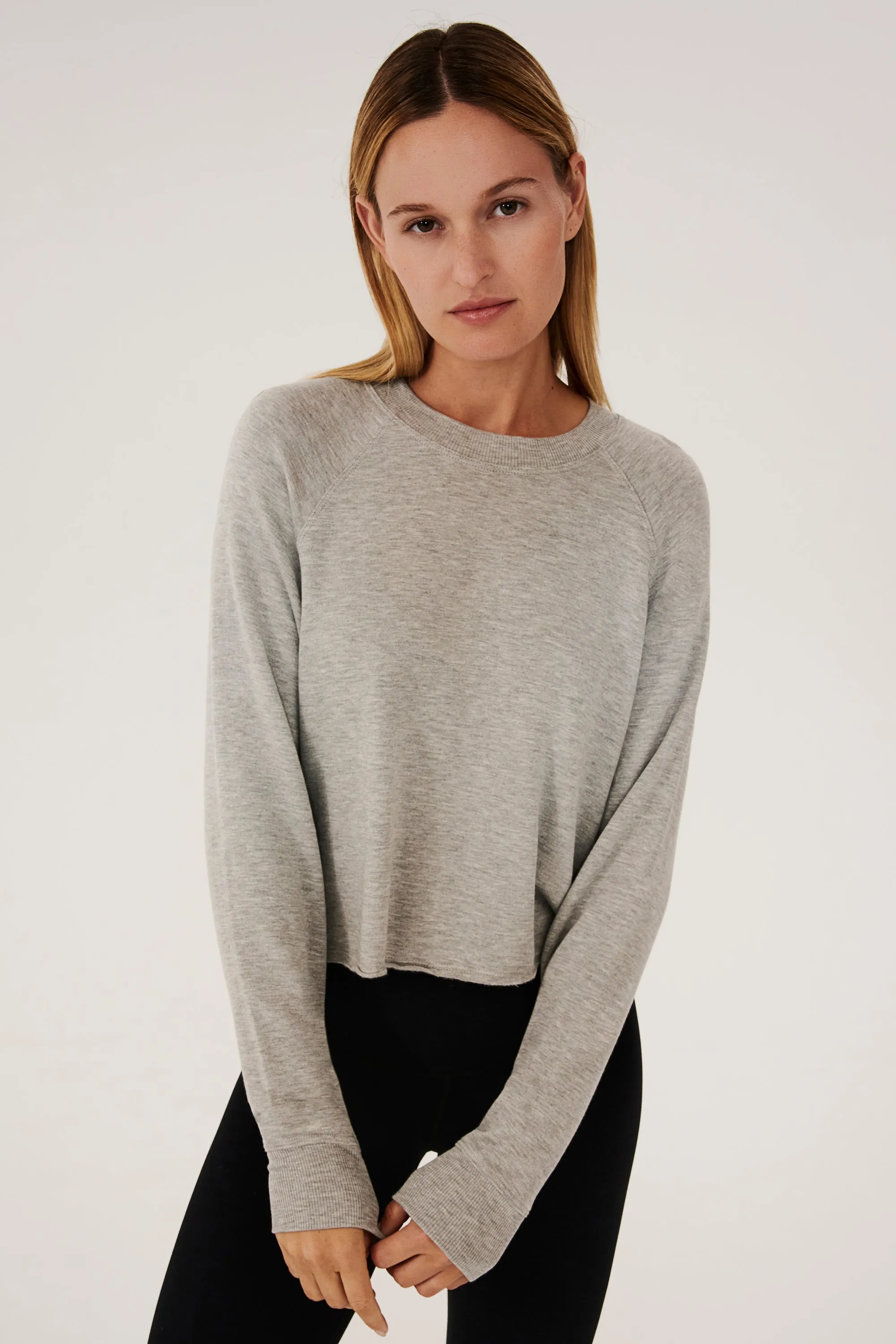 Warm Up Crop Fleece Sweatshirt