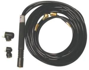 WeldCraft® Water Cooled Flexible Tig Torch Packages, Flexible Head, 25 ft Vinyl Cable, WP-225-25