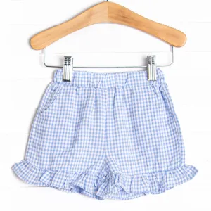 Woven Girl Ruffle Pocket Shorts