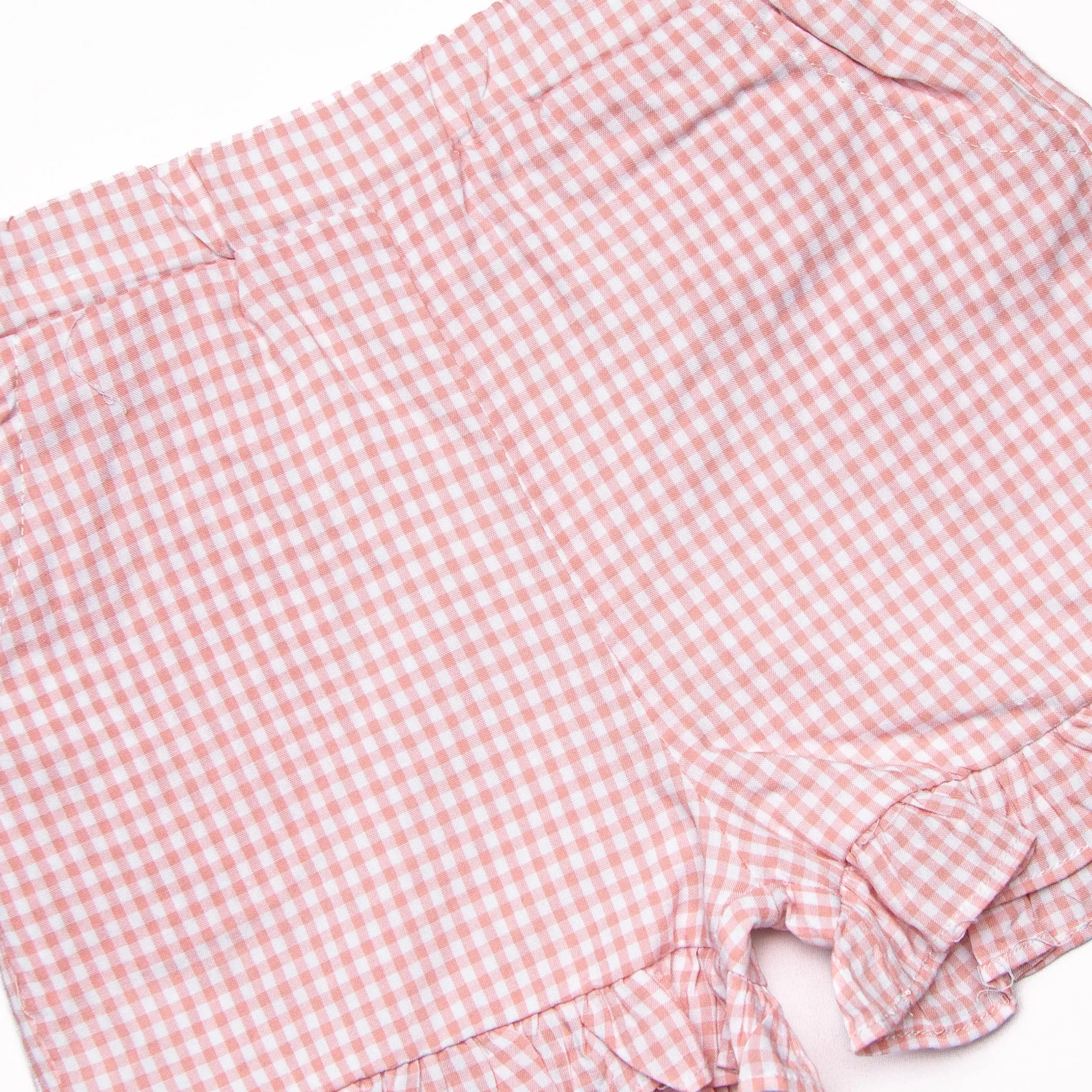 Woven Girl Ruffle Pocket Shorts