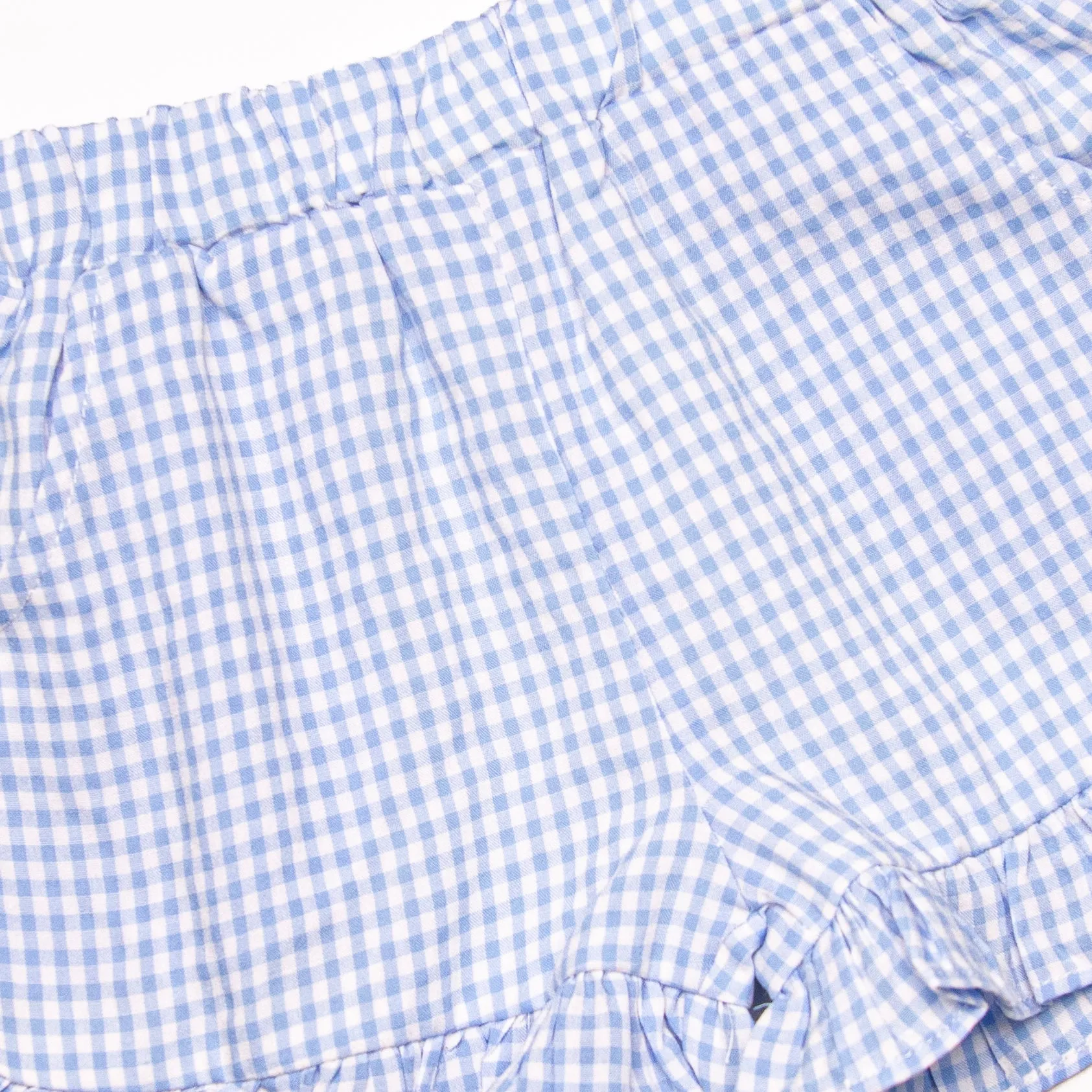 Woven Girl Ruffle Pocket Shorts