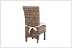 Woven Rattan Dining Chair with Cushion