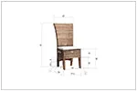 Woven Rattan Dining Chair with Cushion