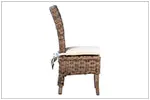 Woven Rattan Dining Chair with Cushion