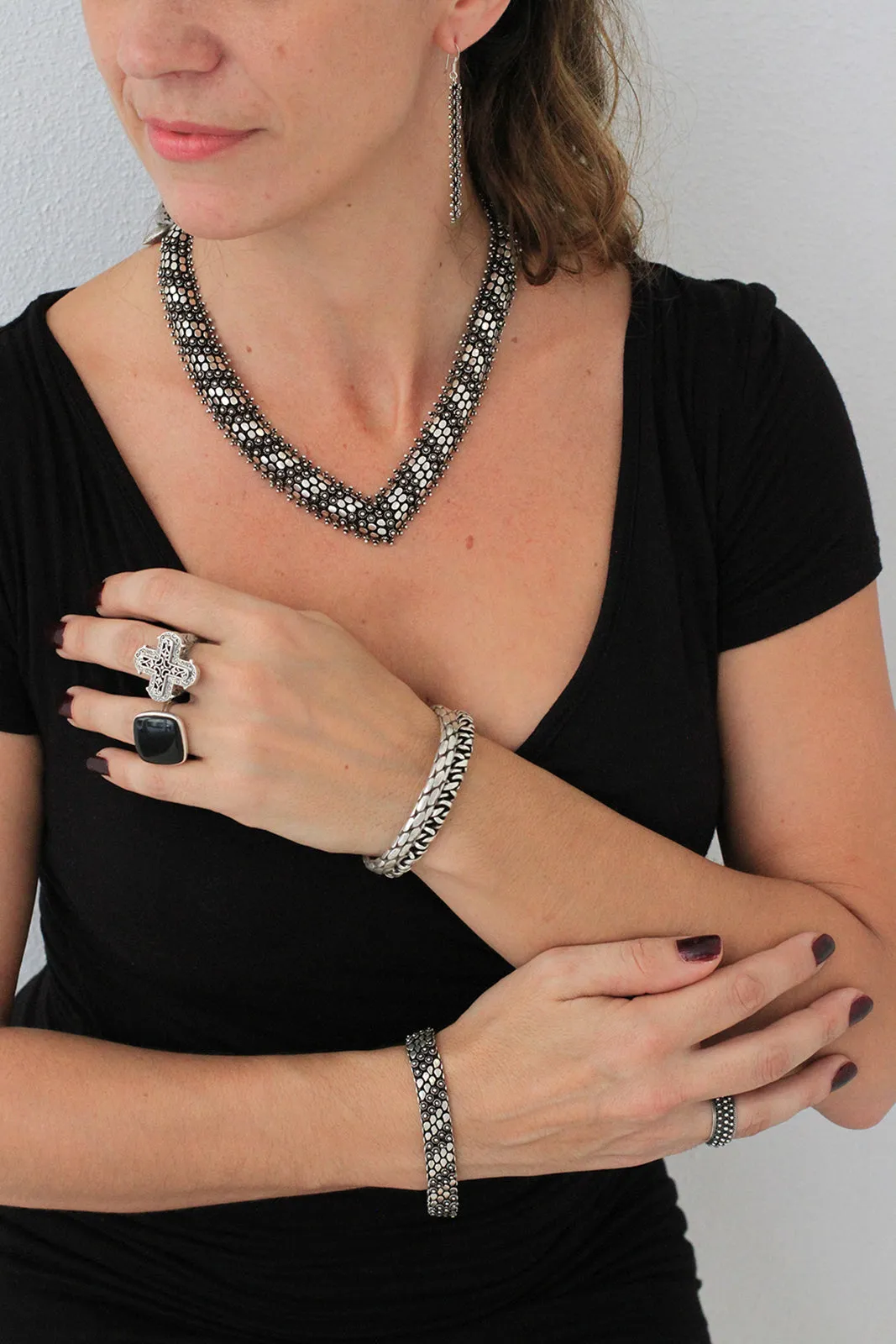 Woven Sterling Silver Cuff