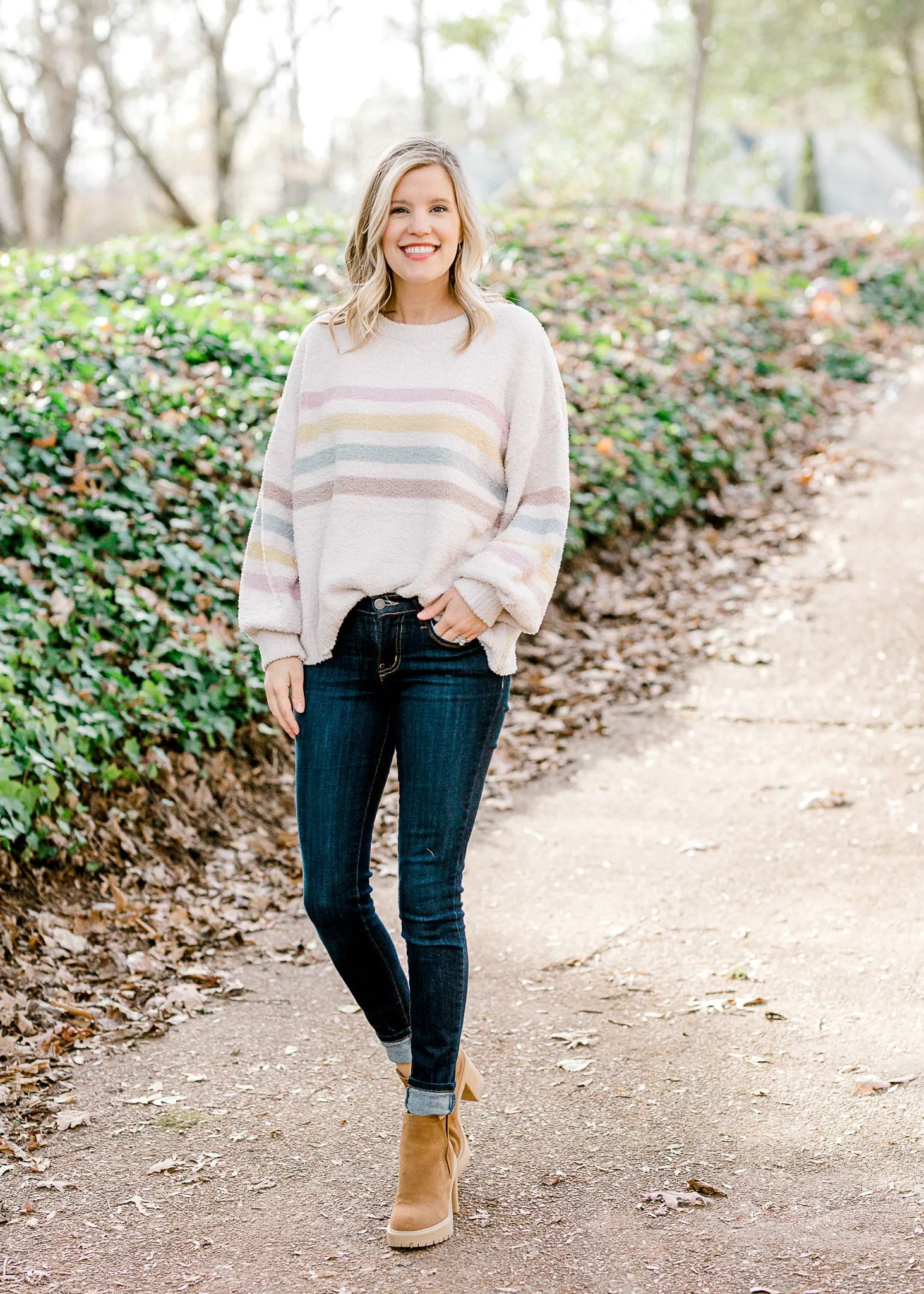 X Stripes on Cream Sweater