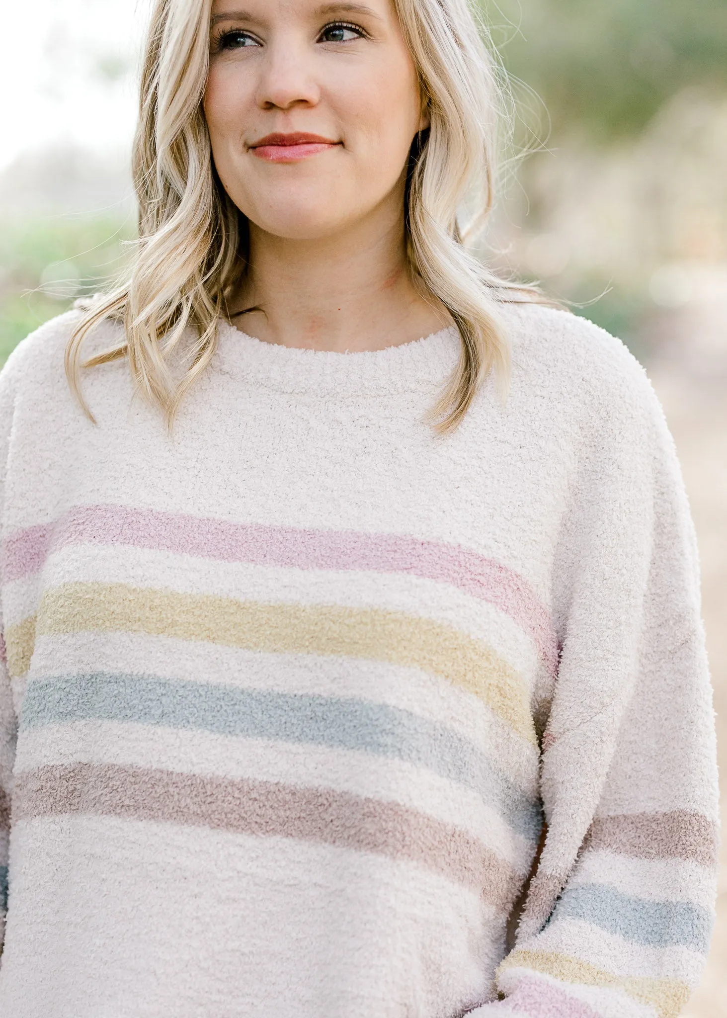 X Stripes on Cream Sweater