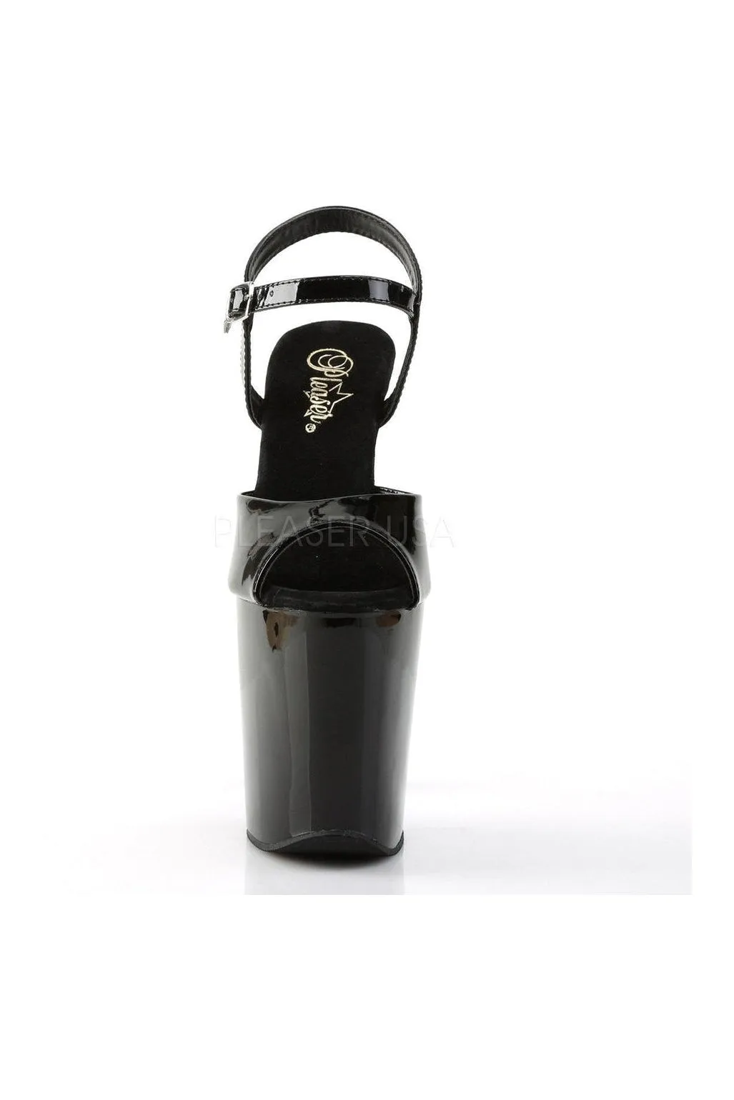 XTREME-809 Platform Sandal  | Black Patent