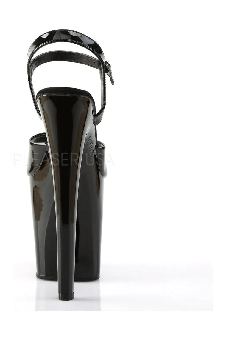 XTREME-809 Platform Sandal  | Black Patent